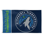 Minnesota Timberwolves TEAM BLOCK Flag - Deluxe 3' X 5'