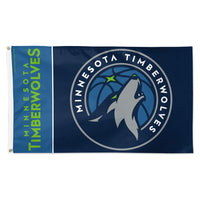 Minnesota Timberwolves TEAM BLOCK Flag - Deluxe 3' X 5'