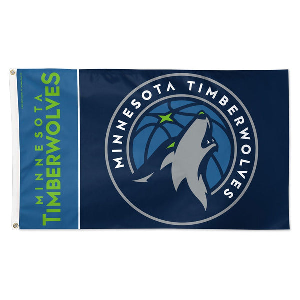 Minnesota Timberwolves TEAM BLOCK Flag - Deluxe 3' X 5'
