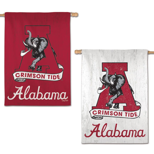 Alabama Crimson Tide /College Vault Vertical Flag 2 Sided 28" x 40"