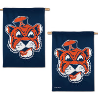 Wholesale-Auburn Tigers /College Vault Mascot Blue Vertical Flag 2 Sided 28" x 40"