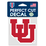 Wholesale-Utah Utes Perfect Cut Color Decal 4" x 4"