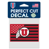 Wholesale-Utah Utes americana Perfect Cut Color Decal 4" x 4"