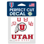 Wholesale-Utah Utes /College Vault evolution Perfect Cut Color Decal 4" x 4"