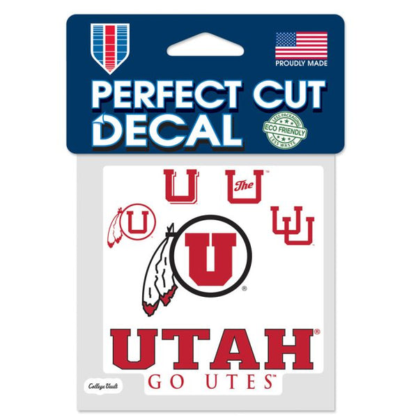 Wholesale-Utah Utes /College Vault evolution Perfect Cut Color Decal 4" x 4"