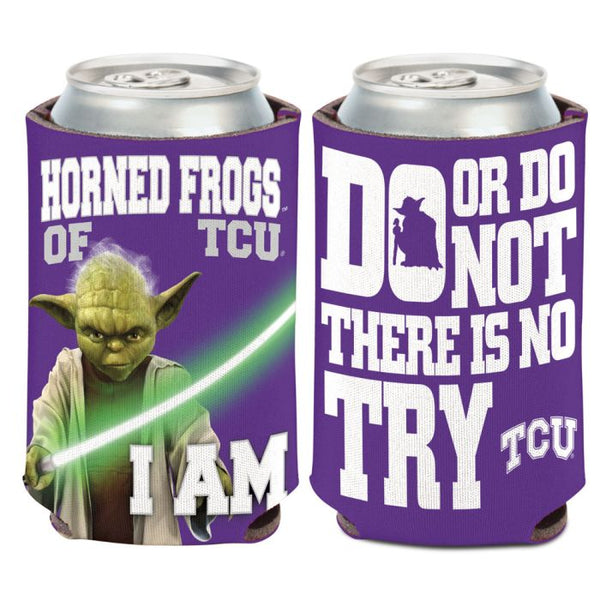 Wholesale-TCU Horned Frogs / Star Wars YODA Can Cooler 12 oz.