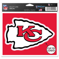 Kansas City Chiefs Multi-Use Decal - cut to logo 5" x 6"