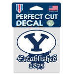 Wholesale-Brigham Young Cougars Perfect Cut Color Decal 4" x 4"