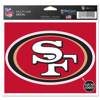 San Francisco 49ers Multi-Use Decal - cut to logo 5" x 6"