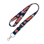 Auburn Tigers TIE DYE Lanyard w/detachable buckle 1"