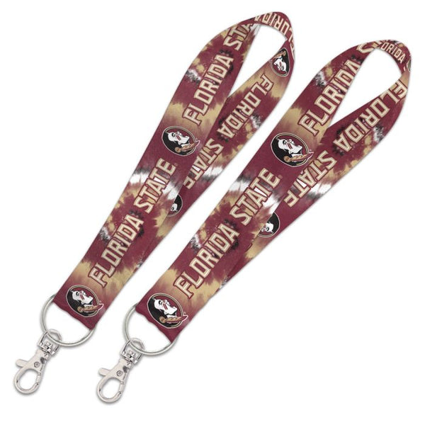 Wholesale-Florida State Seminoles TIE DYE Lanyard Key Strap 1"