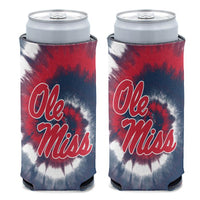 Wholesale-Ole Miss Rebels TIE DYE 12 oz Slim Can Cooler