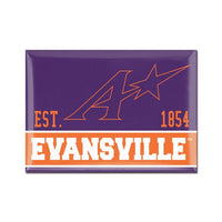 Wholesale-Evansville Purple Aces Metal Magnet 2.5" x 3.5"