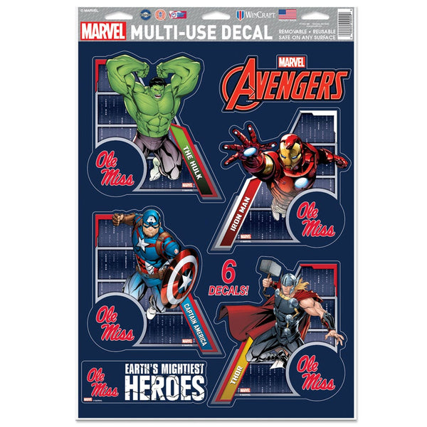 Ole Miss Rebels / Marvel (C) 2021 Marvel Multi-Use Decal 11" x 17"