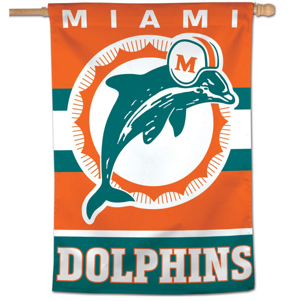 Miami Dolphins / Classic Logo Retro Vertical Flag 28" x 40"