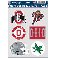 Wholesale-Ohio State Buckeyes FOOTBALL Multi Use 6 Fan Pack