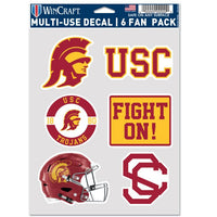 Wholesale-USC Trojans FOOTBALL Multi Use 6 Fan Pack