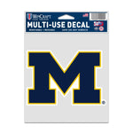 Wholesale-Michigan Wolverines Fan Decals 3.75" x 5"