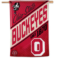 Wholesale-Ohio State Buckeyes RETRO Vertical Flag 28" x 40"