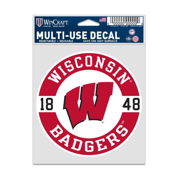 Wholesale-Wisconsin Badgers PATCH Fan Decals 3.75" x 5"