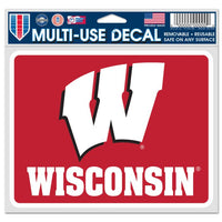 Wholesale-Wisconsin Badgers RECTANGLE Fan Decals 5" x 6"