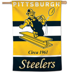 Pittsburgh Steelers / Classic Logo Retro Vertical Flag 28" x 40"