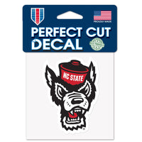 NC State Wolfpack Perfect Cut Color Decal 4" x 4"