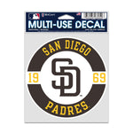 San Diego Padres Fan Decals 3.75" x 5"