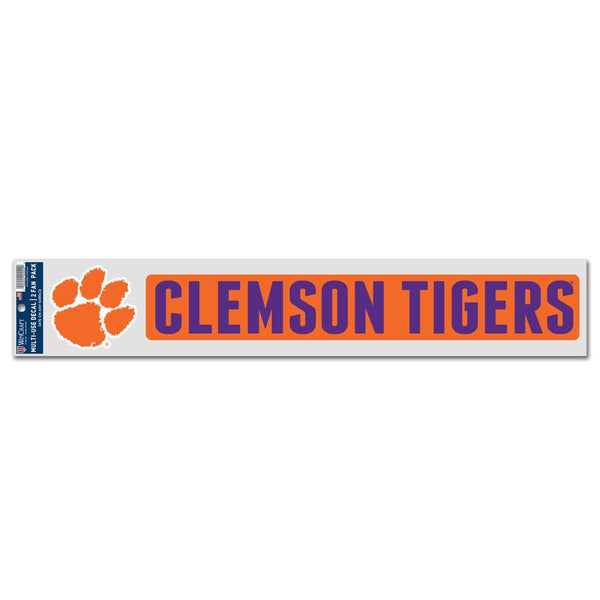 Clemson Tigers Fan Decals 3" x 17"