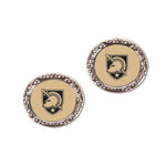 Wholesale-Army Black Knights Earrings Jewelry Carded Round