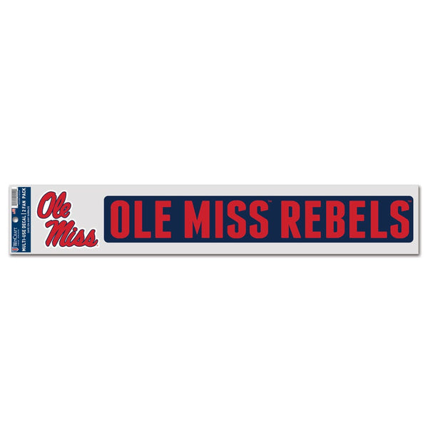 Ole Miss Rebels Fan Decals 3" x 17"