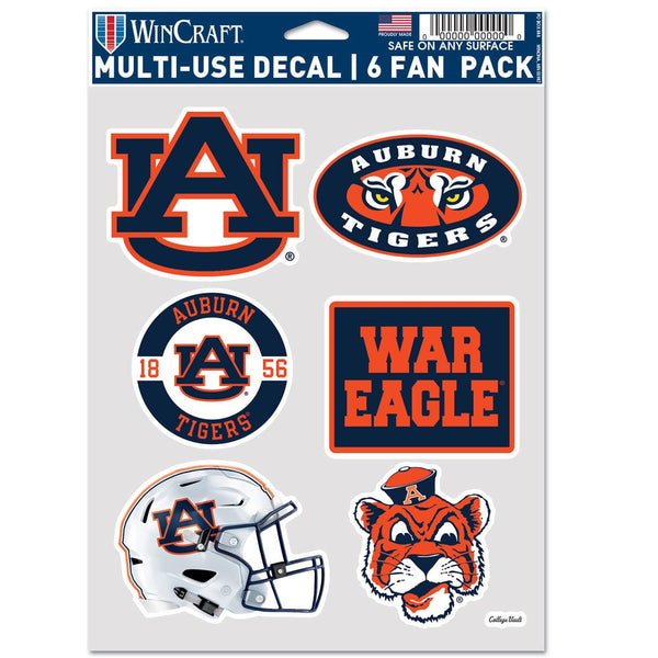 Auburn Tigers /College Vault 6 PACK HELMET Multi Use 6 Fan Pack