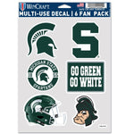 Wholesale-Michigan State Spartans /College Vault 6 PACK HELMET Multi Use 6 Fan Pack