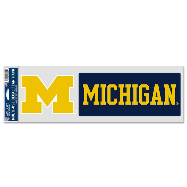 Wholesale-Michigan Wolverines Fan Decals 3.75" x 12"