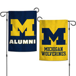 Michigan Wolverines ALUMNI Garden Flags 2 sided 12.5" x 18"