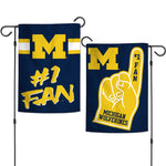 Michigan Wolverines #1 FAN Garden Flags 2 sided 12.5" x 18"