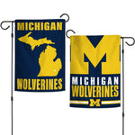 Michigan Wolverines LOCATION Garden Flags 2 sided 12.5" x 18"