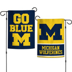 Wholesale-Michigan Wolverines SLOGAN Garden Flags 2 sided 12.5" x 18"