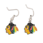 Chicago Blackhawks Earrings Jewelry Card