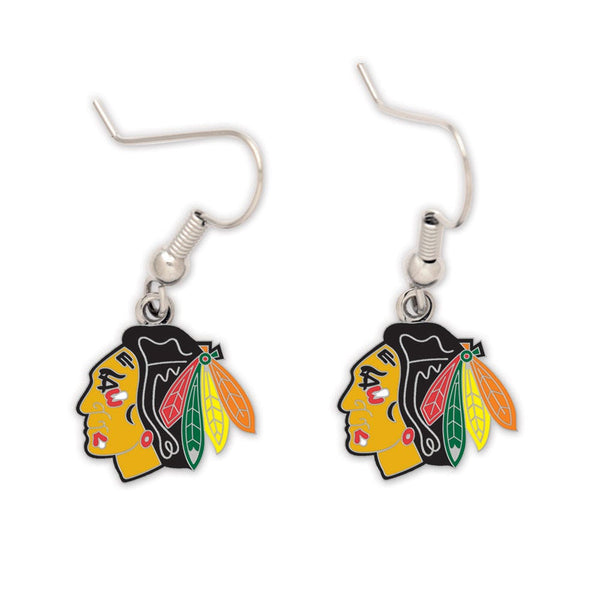 Chicago Blackhawks Earrings Jewelry Card