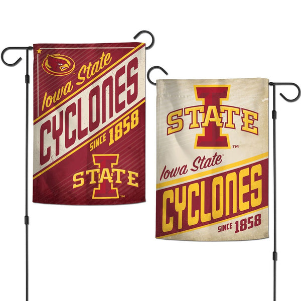 Iowa State Cyclones RETRO Garden Flags 2 sided 12.5" x 18"