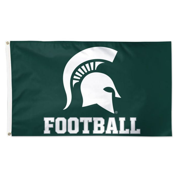 Wholesale-Michigan State Spartans FOOTBALL Flag - Deluxe 3' X 5'