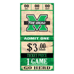 Marshall Thundering Herd Wood Sign 6x12 3/8" thick