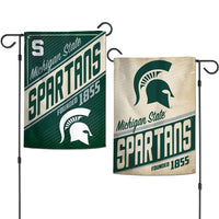 Wholesale-Michigan State Spartans RETRO Garden Flags 2 sided 12.5" x 18"