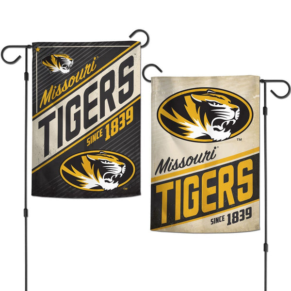 Missouri Tigers RETRO Garden Flags 2 sided 12.5" x 18"