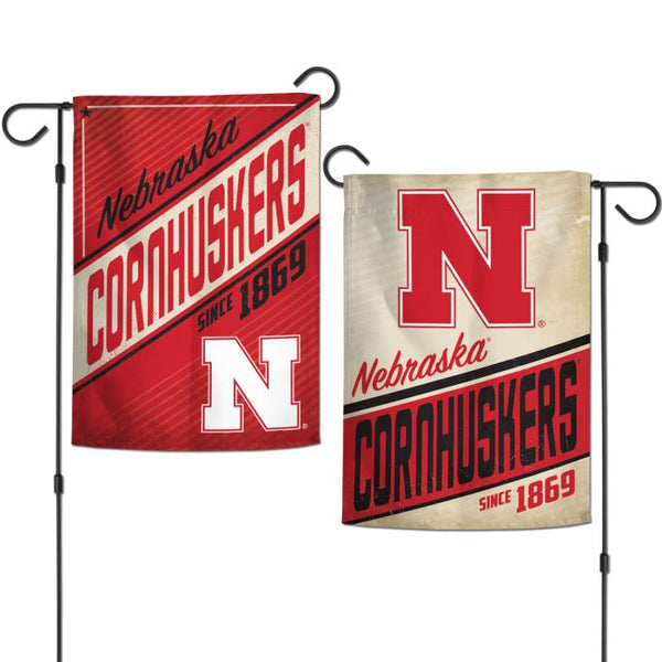 Wholesale-Nebraska Cornhuskers RETRO Garden Flags 2 sided 12.5" x 18"