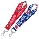 KANSAS JAYHAWKS / Vintage Collegiate Lanyard Key Strap 1"