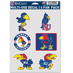 KANSAS JAYHAWKS / Vintage Collegiate Multi Use 6 fan pack