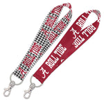 Alabama Crimson Tide /Houndstooth HOUNDSTOOTH; ROLL TIDE Lanyard Key Strap 1"