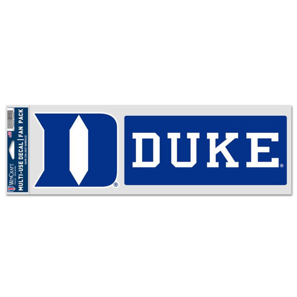 Wholesale-Duke Blue Devils Fan Decals 3.75" x 12"